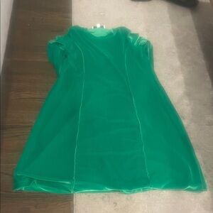 Elegant Green Velvet Dress